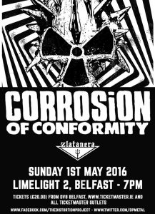 Crónica Corrosion Of Conformity + Zlatanera (Sala Limelight, Belfast)