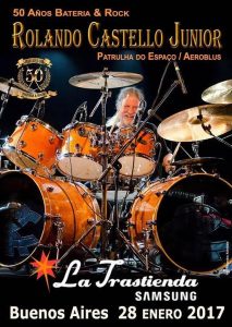 Rolando Castello Jr festeja sus 50 años de rock y batería en La Trastienda