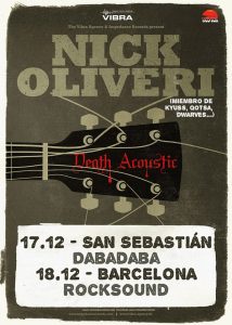 Nick Oliveri regresa a España en Diciembre con “Death Acoustic Tour”