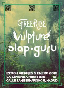 Crónica Slap Guru + Vulpture (La Leyenda Rock Bar, Madrid)