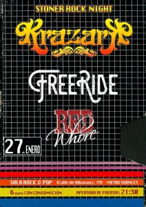 Crónica Krazark + Free Ride + Red Whore (Estudios Rock & Pop, Madrid)